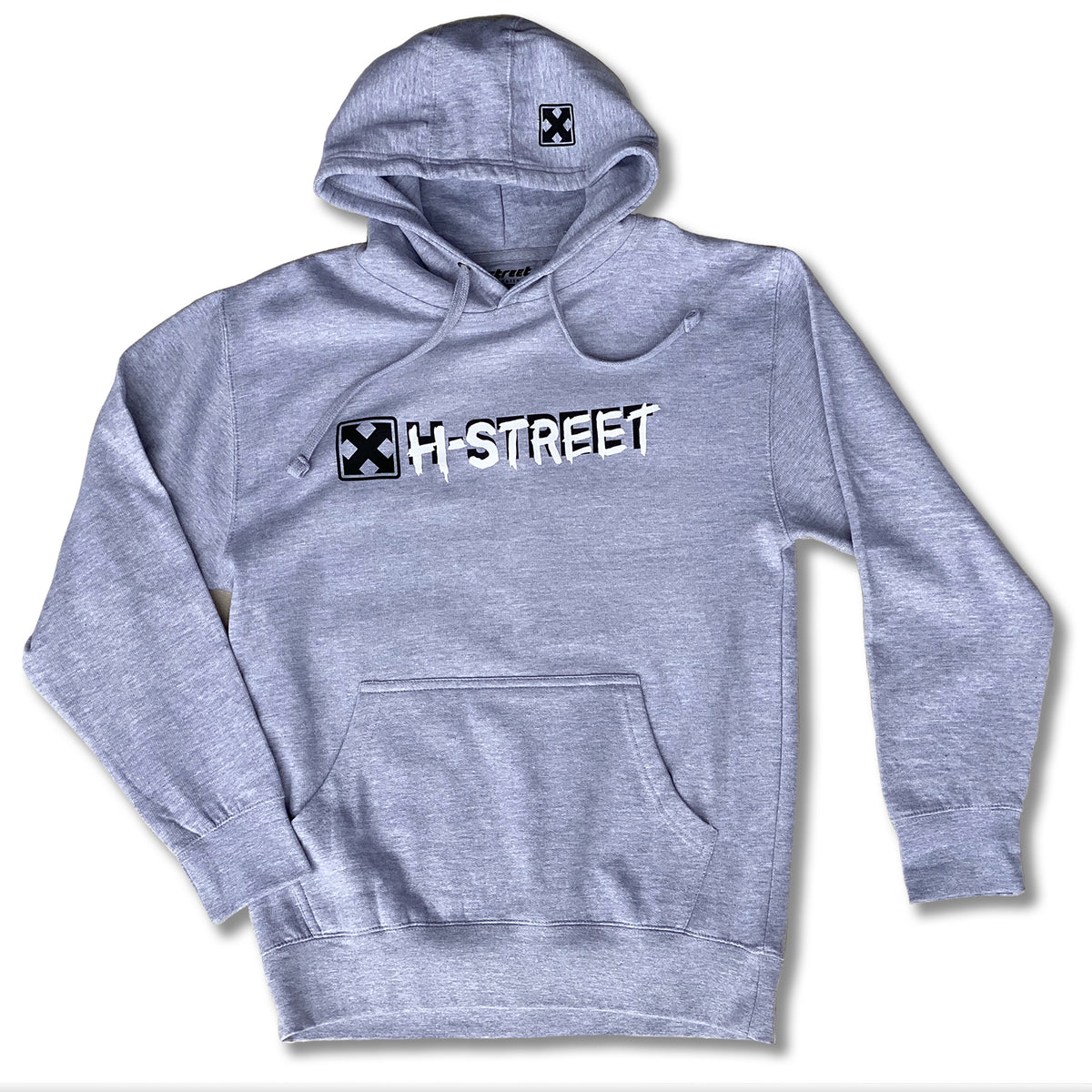 OG MARK LOGO HEATHER GREY PULLOVER HOODIE