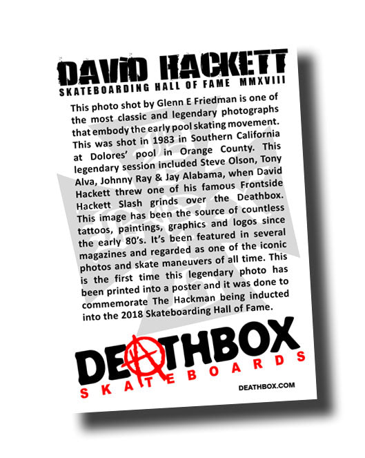 DAVE HACKETT HALL OF FAME POSTER - H-Street Skateboards