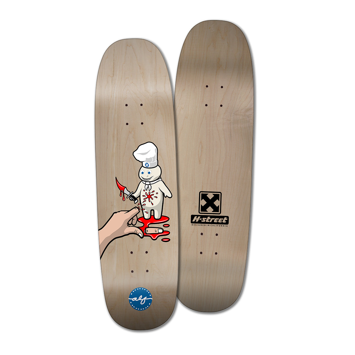 【レア 雰囲気◎】80-90's POORHOUSE SKATEBORDS ALPHONZO RAWLS - WICKED DOUGH BOY - H-Street Skateboards