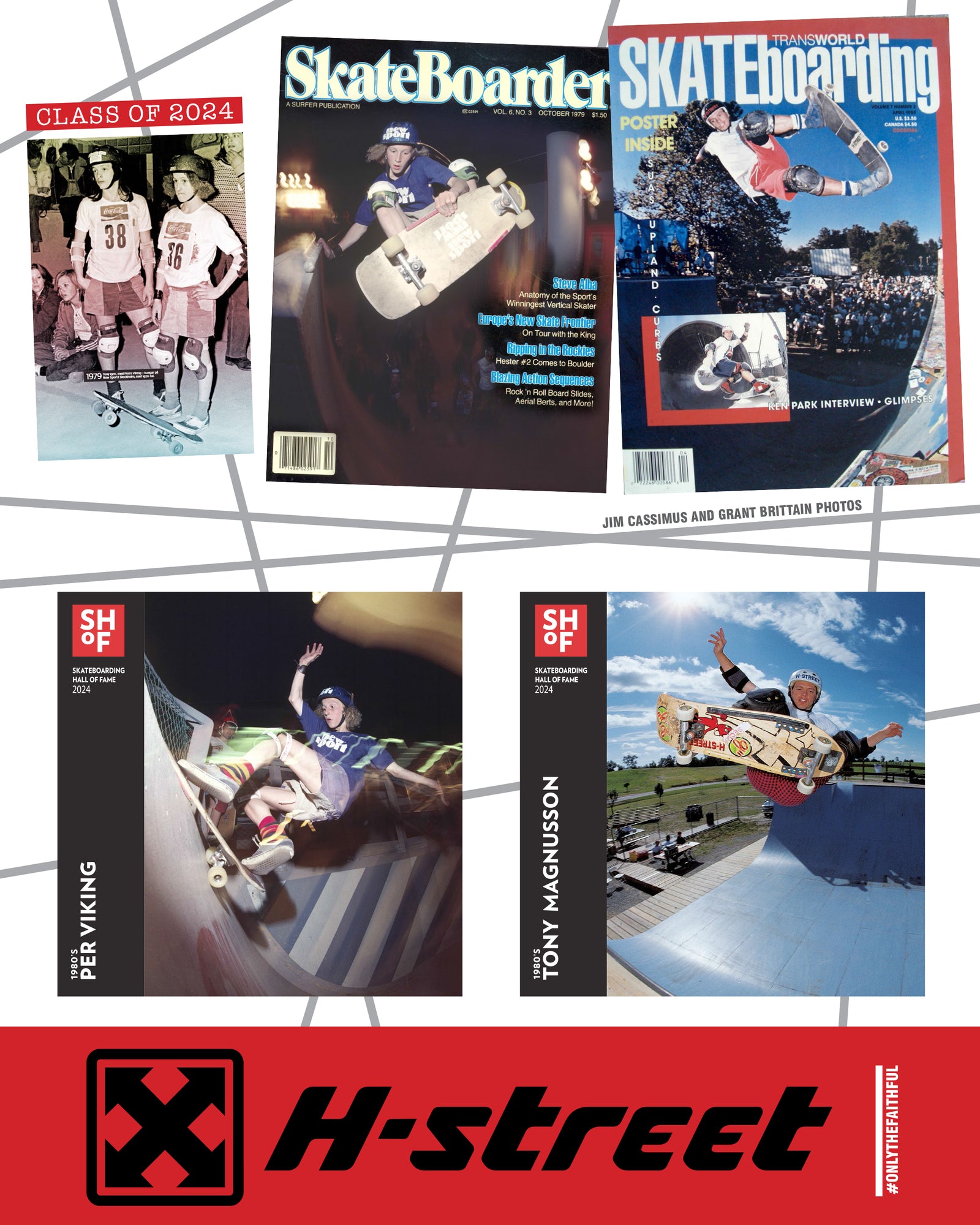 The Woodchuck PER VIKING HALL OF FAME SPECIAL EDITION PACKAGE features a collage of vintage and modern Skateboarder Magazine covers, skater action shots, and a red H-Street logo banner, honoring Per Viking and skate legends.