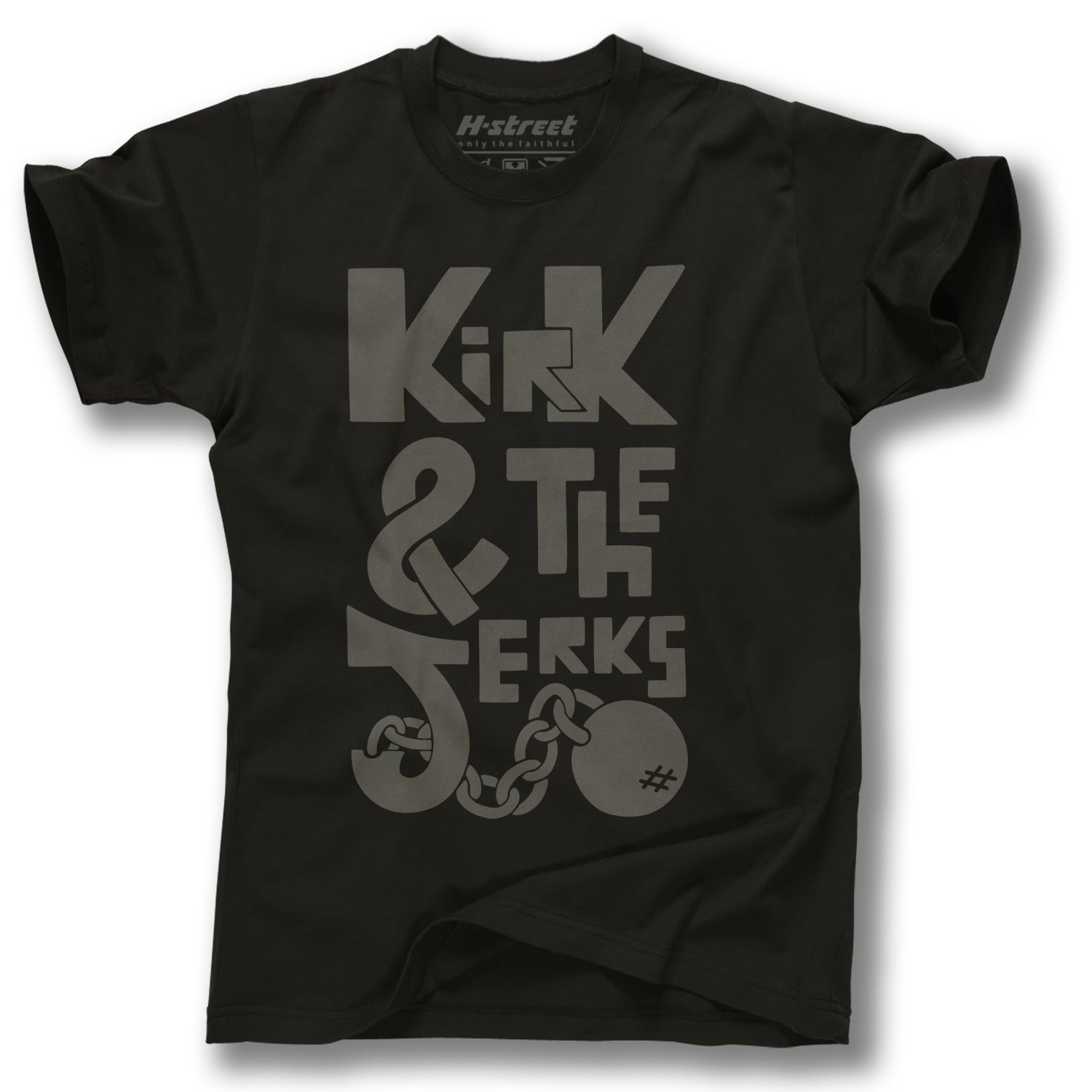 KIRK & THE JERKS LOGO TEE - H-Street Skateboards